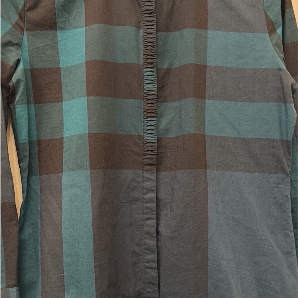 🔥Final Price-No Offers ✅ Burberry Brit Women’s Plaid Button Front Shirt Top S - Picture 10 of 12